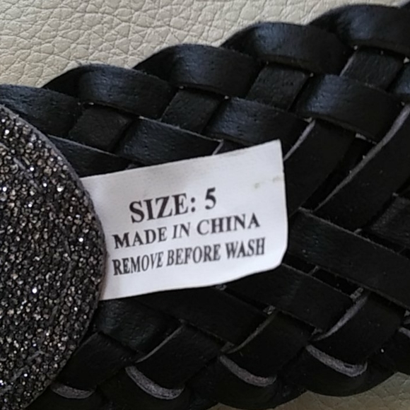 Braided Silver Glitter Belt - Picture 3 of 3